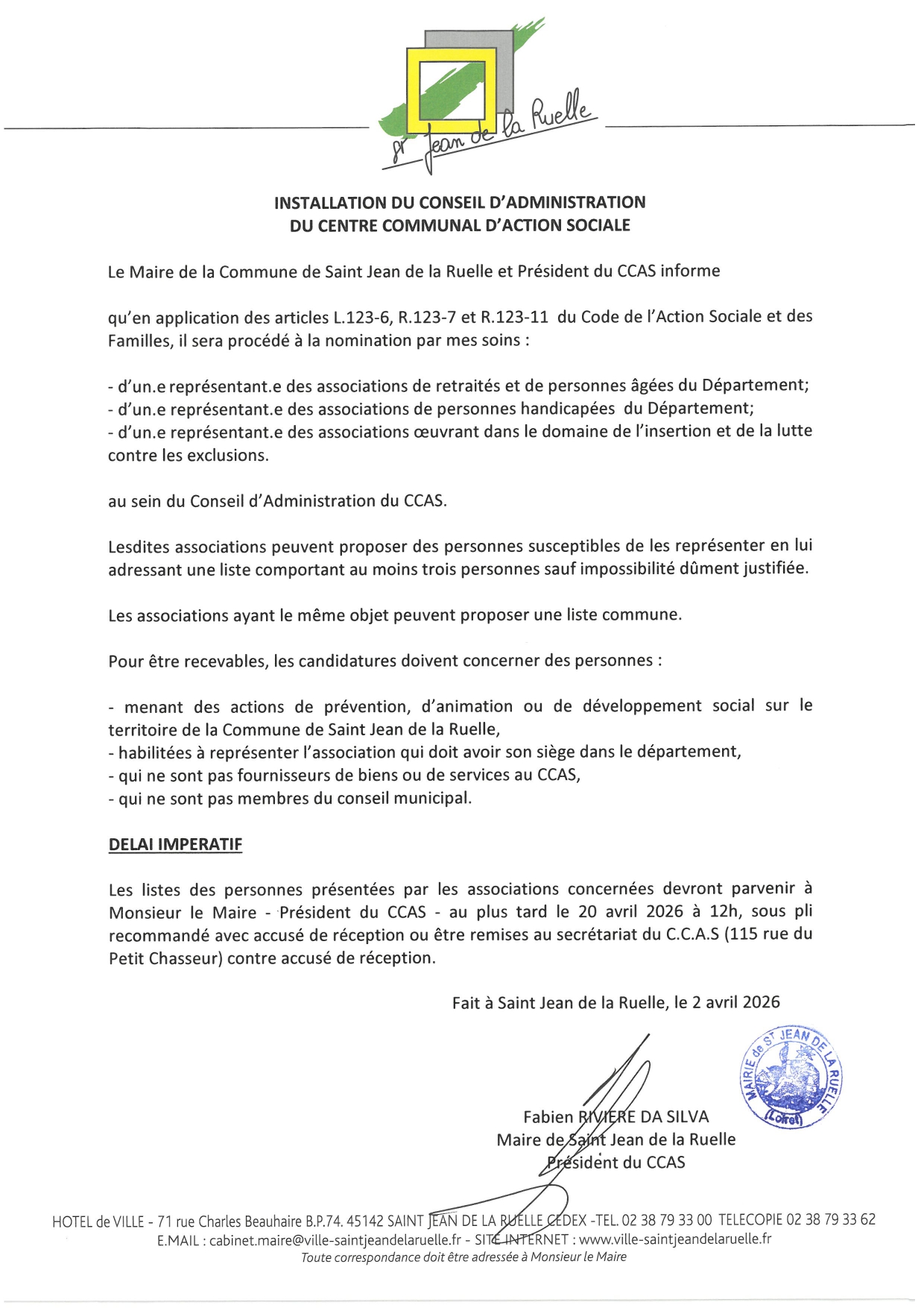 Installation CA du CCAS renouvellement membres associatifs page 0001